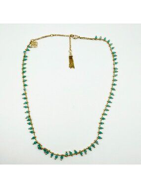 Kendra Scott Jenna Choker Necklace Gold-Tone With Aqua Beads